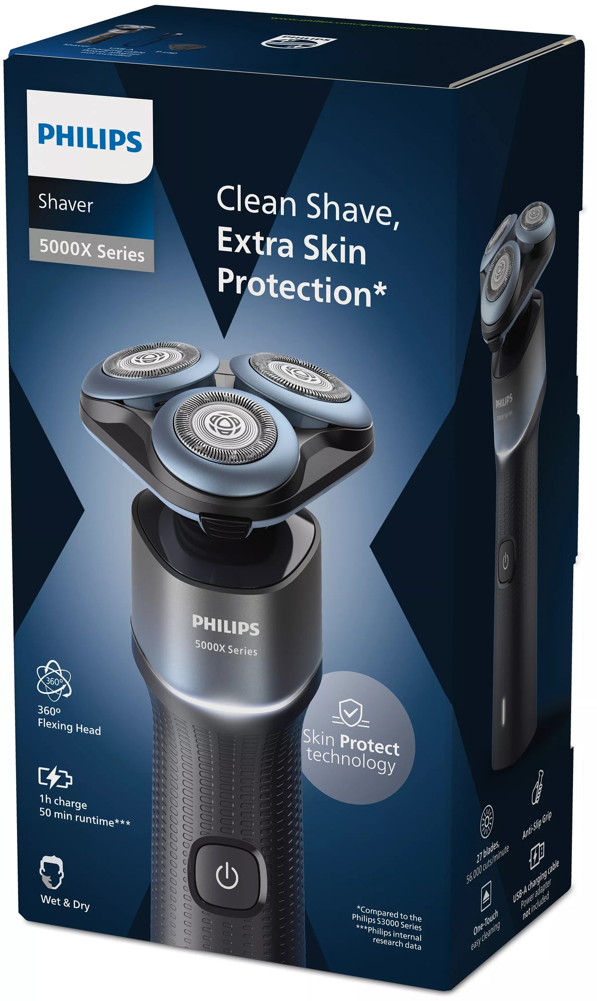 Philips Shaver 5000X series X5006/00 Rakapparat för våt- och torrakning