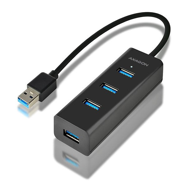 Axagon HUE-S2B gränssnittshubbar USB 3.2 Gen 1 (3.1 Gen 1) Type-A 5000 Mbit/s Svart