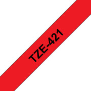 Brother TZE-421 etikett-tejp Svart på rött