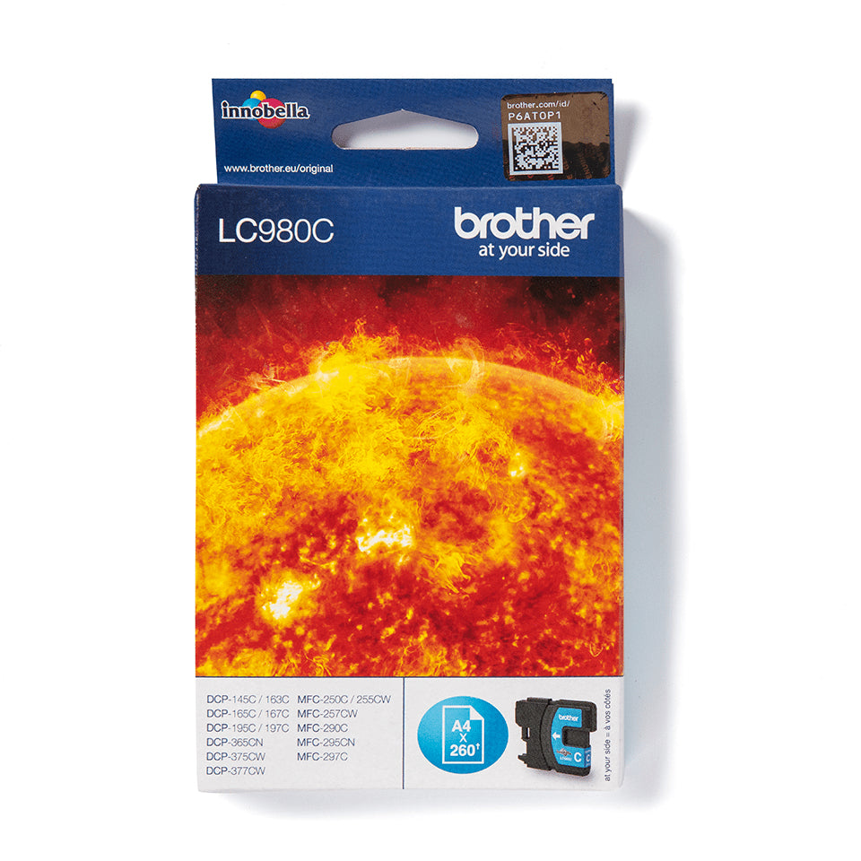 Brother LC980C bläckpatroner Original Cyan