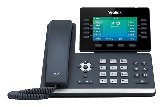 Yealink SIP-T54W IP-telefoner Svart 10 linjer LCD
