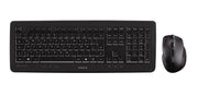 CHERRY DW 5100 tangentbord Mus inkluderad Universal RF Trådlös AZERTY Belgiskt Svart