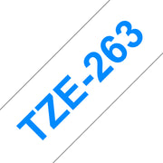 Brother TZE-263 etikett-tejp Blå på vit