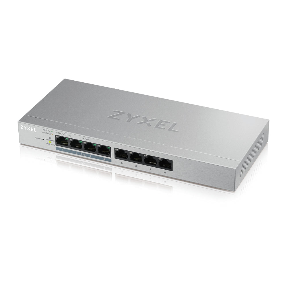 Zyxel GS1200-8HP v2 hanterad Gigabit Ethernet (10/100/1000) Strömförsörjning via