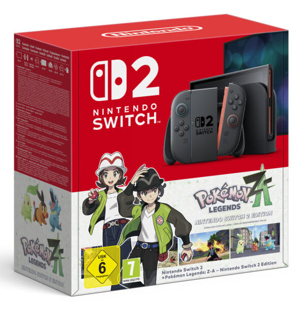 Nintendo Switch 2 + Pokémon Legends: Z-A: Switch 2 Edition bärbara spelkonsoller