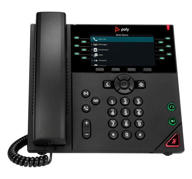 HP Poly VVX 450 IP-telefon för 12 linjer och PoE-aktiverad