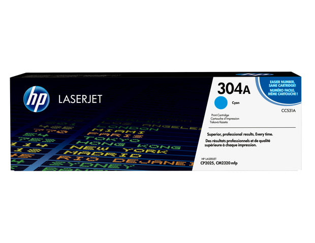 HP 304A cyan original LaserJet tonerkassett