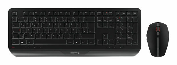 CHERRY JD-7000DE-2 tangentbord Mus inkluderad Hem / Kontor RF Trådlös QWERTZ tyska Svart