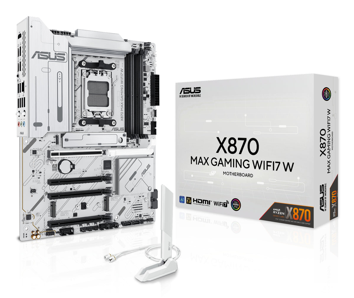 ASUS X870 MAX GAMING WIFI7 W AMD X870 AM5-sockel ATX