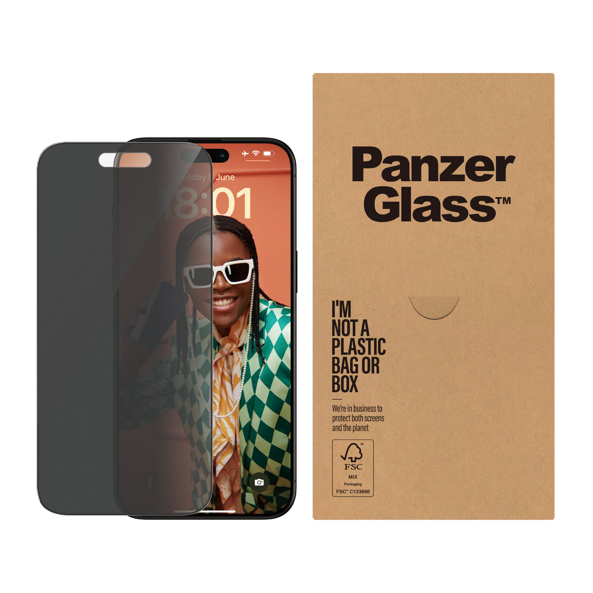 PanzerGlass Privacy Screen Protector iPhone 15 Pro Max