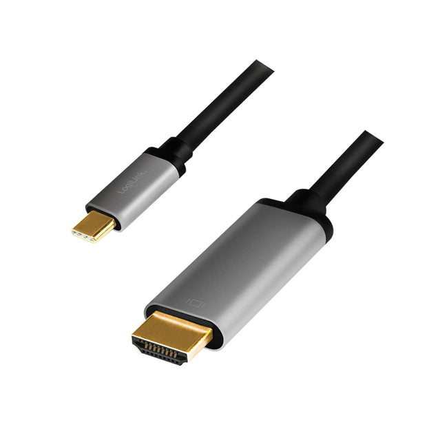 LogiLink CUA0101 kabelomvandlare (hane/hona) USB 3.2 Gen1 Type-C HDMI-A Svart