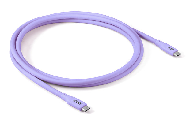CLUB3D CAC-3004 USB-kablar USB4 Gen 2x2 2 m USB C 20 Gbit/s 240 W Lila