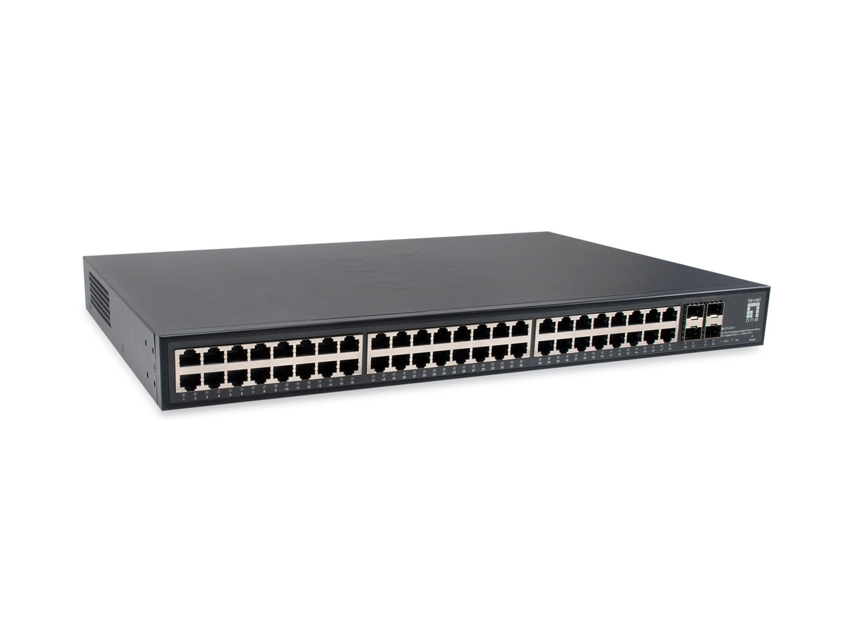 LevelOne GTU-5211 nätverksswitchar Ohanterad Gigabit Ethernet (10/100/1000) Svart