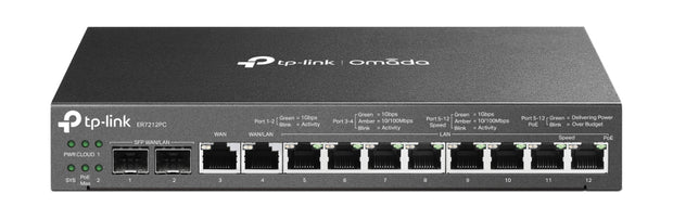TP-Link Omada ER7212PC kabelansluten router Gigabit Ethernet Svart