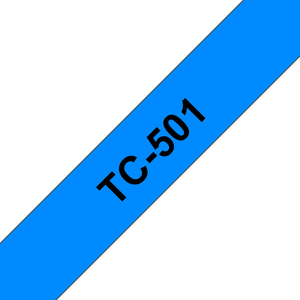Brother TC-501 etikett-tejp Svart på blått