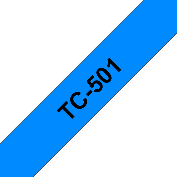 Brother TC-501 etikett-tejp Svart på blått