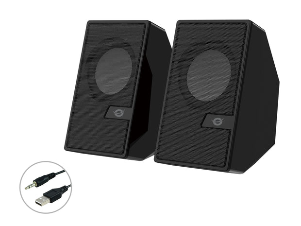 Conceptronic BJORN02B högtalare 2-vägs Svart Kabel & Trådlös 6 W