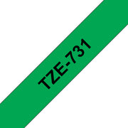 Brother TZE-731 etikett-tejp Svart på grön