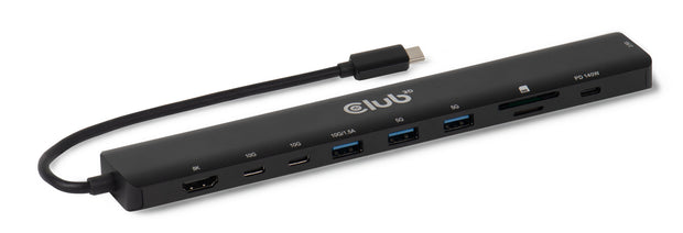 CLUB3D CSV-2550 dockningsstationer för bärbara datorer Kabel USB Type-C Svart