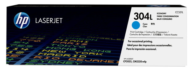 HP 304L Economy Cyan Original LaserJet Toner Cartridge CC531L Tonerkassett