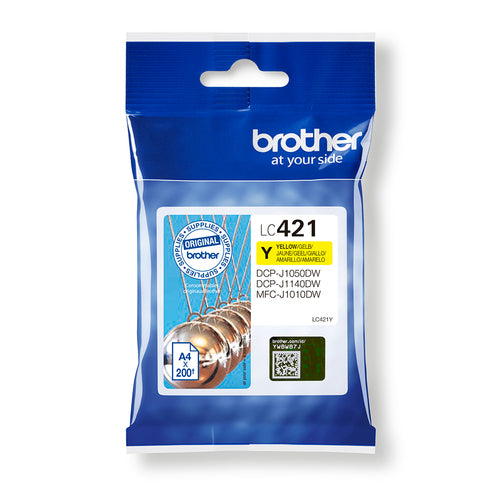 Brother LC-421Y bläckpatroner Original Gul