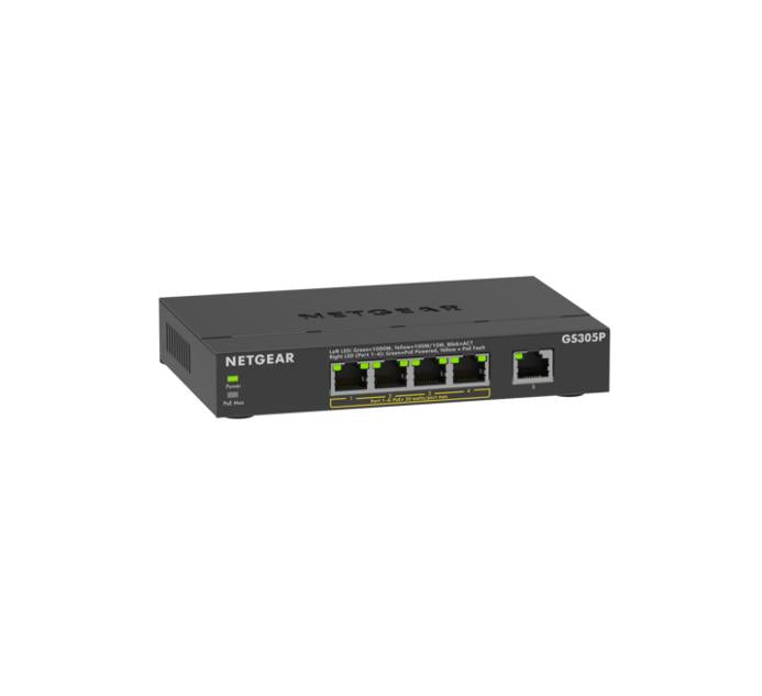 NETGEAR GS305Pv3 Ohanterad Gigabit Ethernet (10/100/1000) Strömförsörjning via