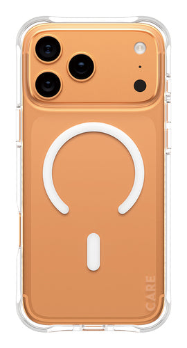 PanzerGlass CARE by Samba Case Transparent w. White MagSafe iPhone 17 Pro Max