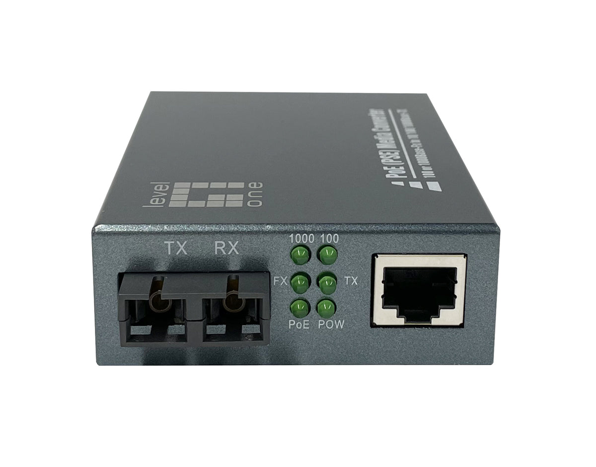 LevelOne GVT-2014 mediakonverterare för nätverk 1000 Mbit/s 1310 nm Enkelläge Grå