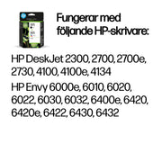 HP 305 2-pack med trefärgs/svarta originalbläckpatroner