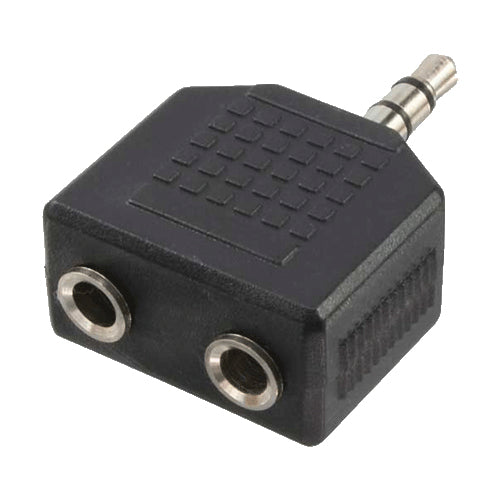 LogiLink CA1002 kabelomvandlare (hane/hona) 3.5mm 2x3.5mm Svart