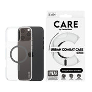 PanzerGlass CARE by Urban Combat Case Transparent w. Black MagSafe iPhone 16 Pro Max