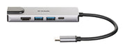 D-Link DUB-M520 dockningsstationer för bärbara datorer Kabel Thunderbolt 3 Aluminium
