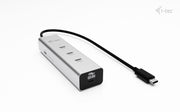 i-tec Metal C31HUBMETAL8KPDPRO gränssnittshubbar USB Type-C 10000 Mbit/s Silver