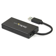 StarTech.com Bärbar USB 3.0-hubb med 3 portar plus Gigabit Ethernet - 1x1G