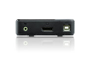 ATEN USB DisplayPort/Audio KVM-switch med 2 portar (stöd för 4K och medföljande