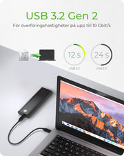 ICY BOX IB-1807MT-C31 SSD-inkapsling Svart M.2
