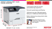 Xerox VersaLink C620 A4 50 sid/min dubbelsidig skrivare PS3 PCL5e/6 2 magasin 650 ark