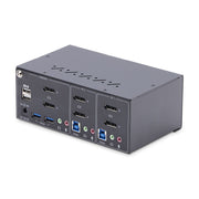 StarTech.com DisplayPort KVM-switch med två portar för dubbla bildskärmar
