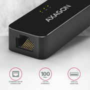 Axagon ADE-XR nätverkskort Ethernet 100 Mbit/s