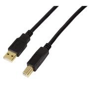 LogiLink UA0264 USB-kablar USB 2.0 10 m USB A USB B 0,48 Gbit/s Svart
