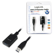 LogiLink 5.0m USB 3.0 M/F USB-kablar USB 3.2 Gen 1 (3.1 Gen 1) 5 m USB A 5 Gbit/s