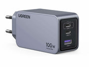 Ugreen Nexode Pro EU 3-Port GaN PD Fast Charger With USB-C Cable Universal Svart