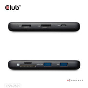 CLUB3D CSV-2551 dockningsstationer för bärbara datorer Kabel USB Type-C Svart