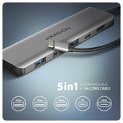Axagon HMC-5H USB-C 3.2 Gen 1 hub 3x USB-A 4K HDMI PD 100W