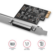 Axagon PCEA-P1N nätverkskort/adapters Intern Parallel