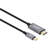 Manhattan 153607 videokabeladapter 2 m HDMI Typ A (standard) USB Type-C Svart