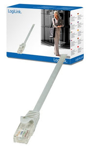 LogiLink 10m RJ45 CAT 5e nätverkskablar Grå Cat5e U/UTP (UTP)