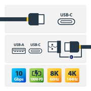 StarTech.com 1 m USB-C-kabel med USB-A-adapterdongel