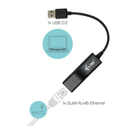 i-tec Advance U2LAN nätverkskort Ethernet 100 Mbit/s