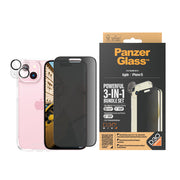 PanzerGlass 3-in-1 Privacy Bundle iPhone 15 Genomskinligt skärmskydd Apple